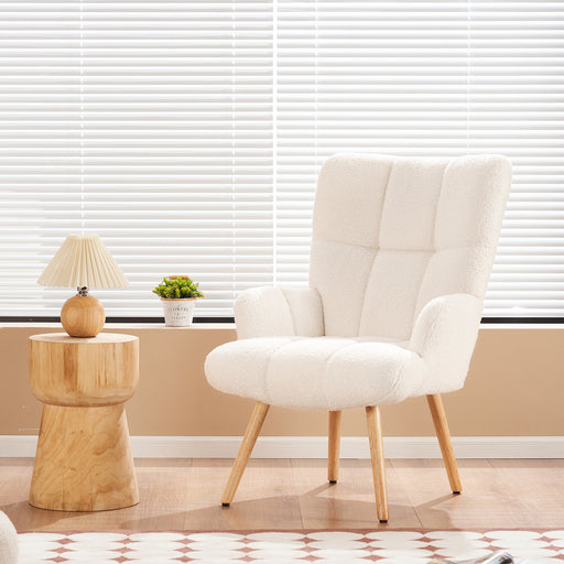 White Teddy Velvet Chair