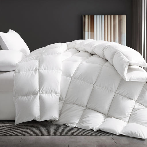 All Seasons Down Comforter, White Goose Feather Fiber and Down Comforter