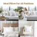 Down Feather White Throw Pillows