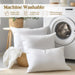 Down Feather White Throw Pillows